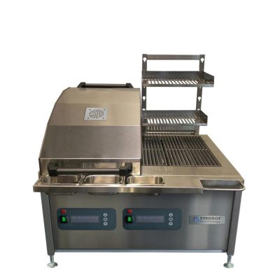 STCGO900DUAL Chargrill Oven with single lid and slow cook shelf